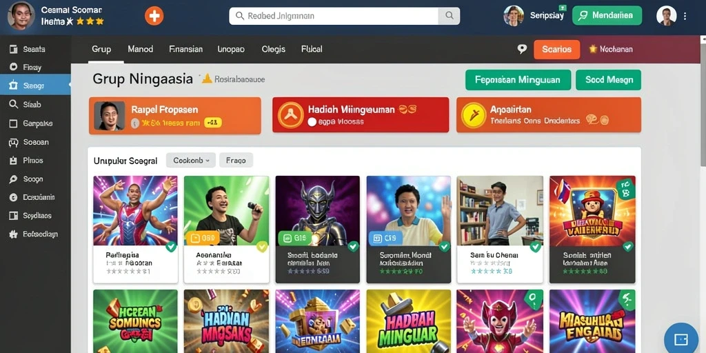 Screenshot menunjukkan karakter utama dalam pertempuran epik.