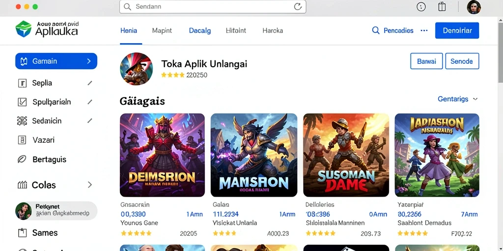 Screenshot menampilkan misi petualangan seru di hutan.