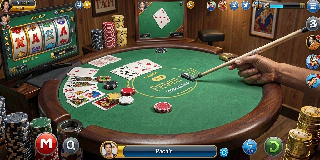 Screenshot menunjukkan karakter utama di dunia fantasi.