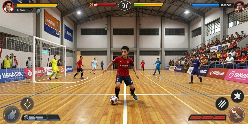 Tangkapan layar menunjukkan aksi seru dalam permainan.