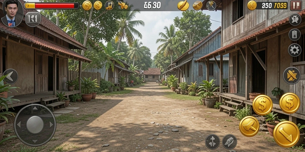 Screenshot menunjukkan tampilan antarmuka permainan yang menarik.